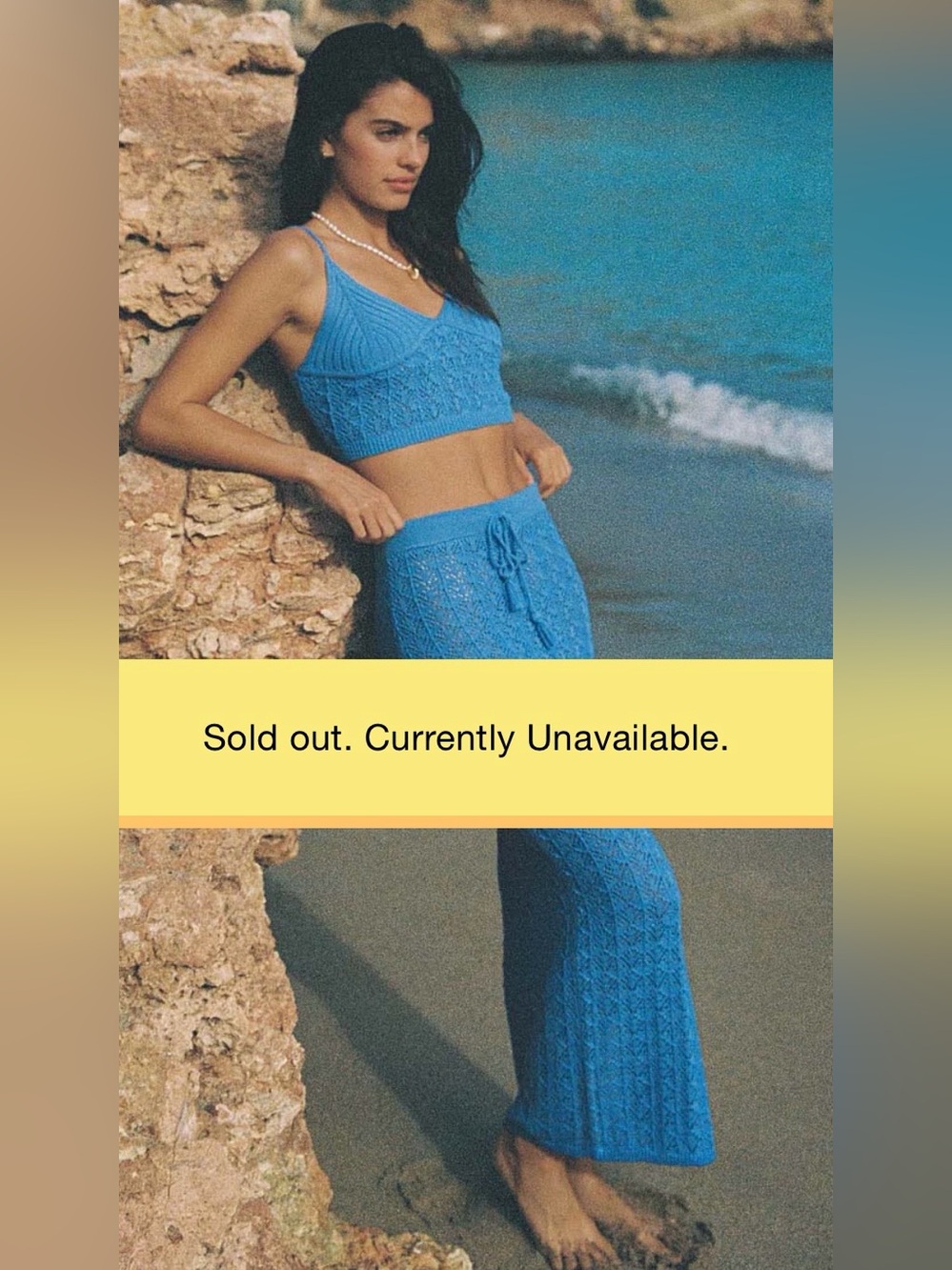 L*SPACE Sweet Talk Knit Set Blue NWT Top S Skirt XS - Picture 16 of 16